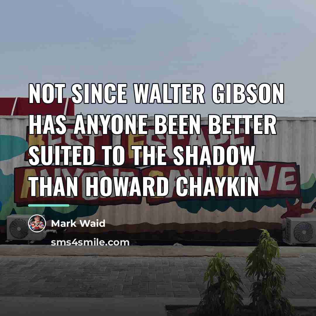 “Not since Walter Gibson has anyone been better suited to…” quote by Mark Waid