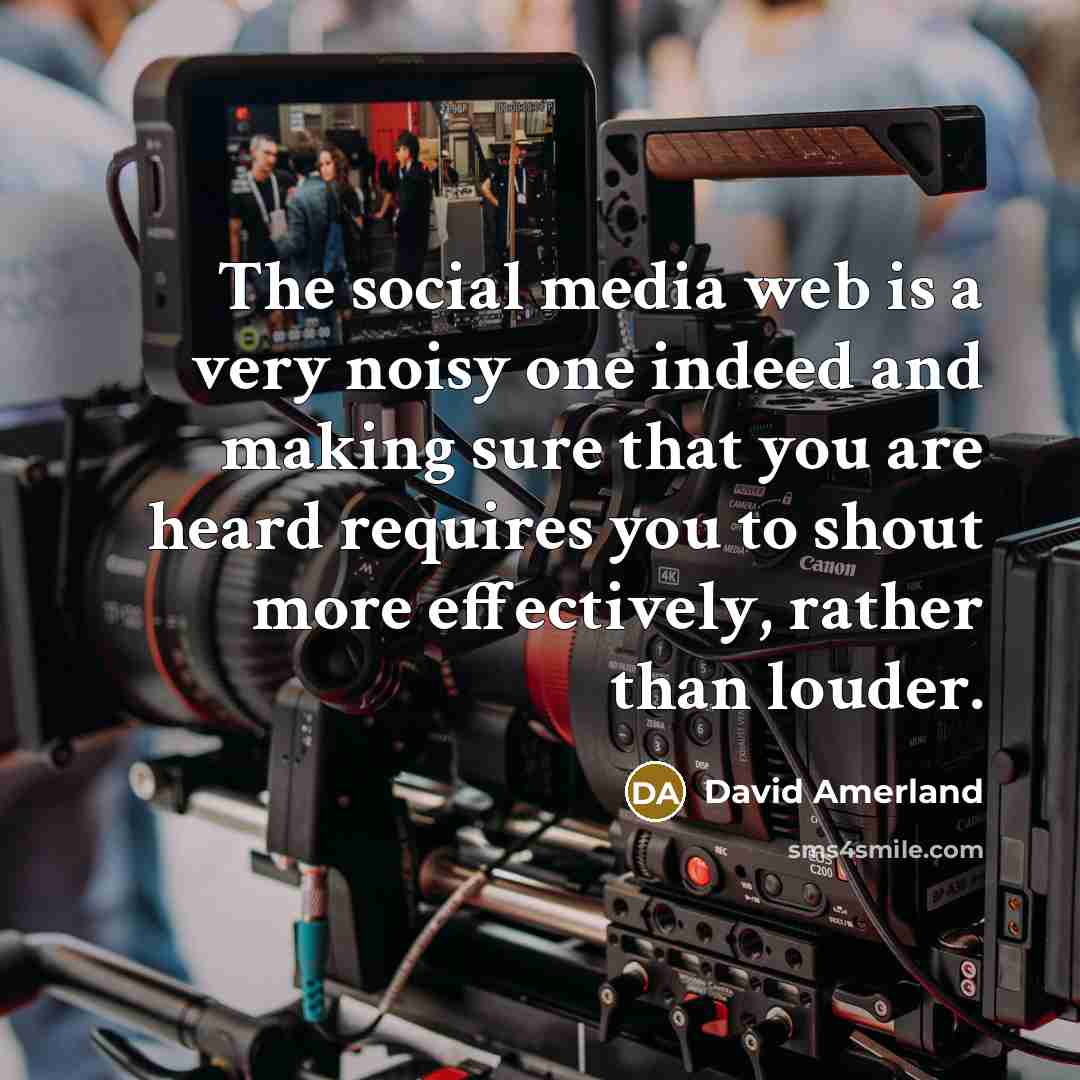 “The social media web is a very noisy one indeed…” quote by David Amerland