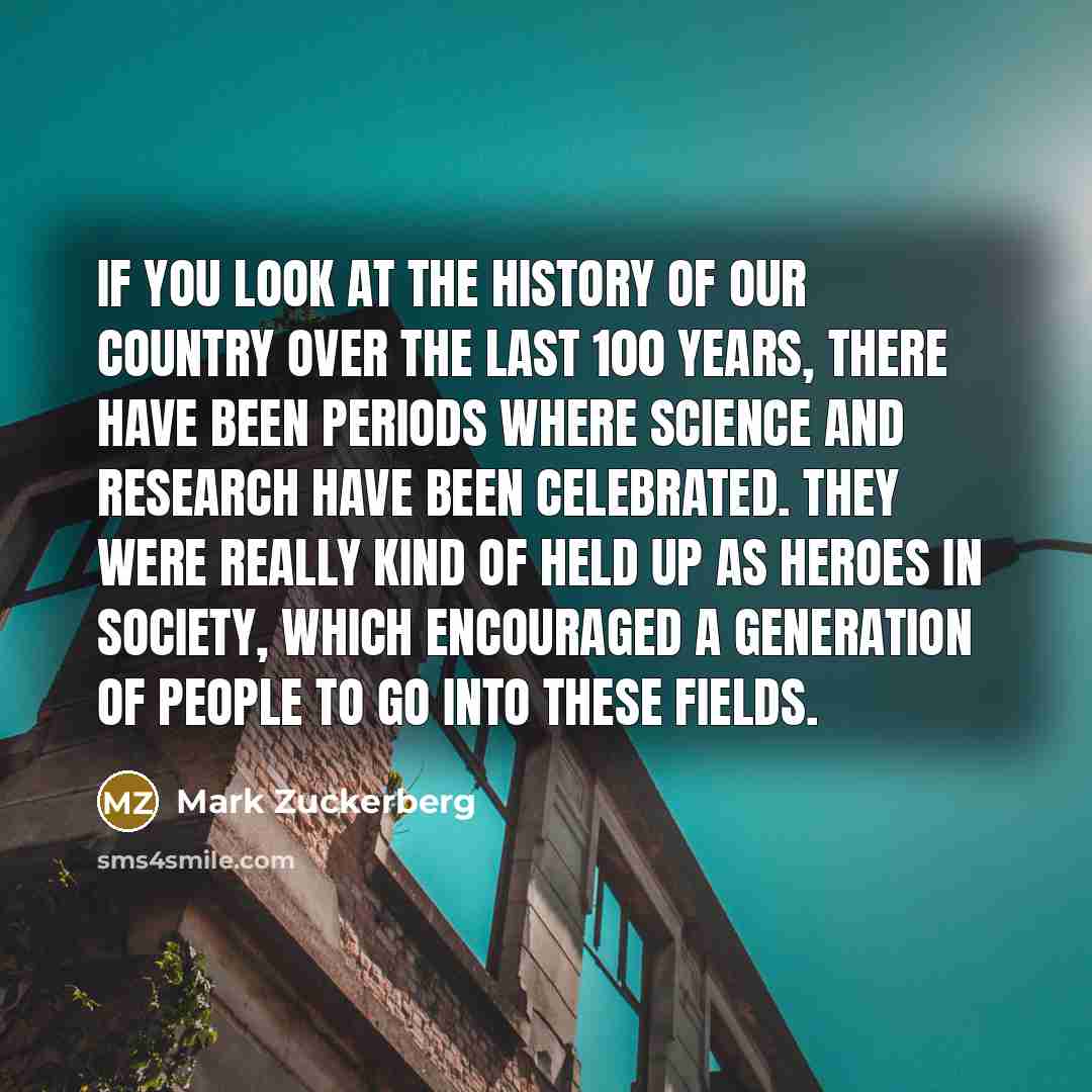 “If you look at the history of our country over…” quote by Mark Zuckerberg