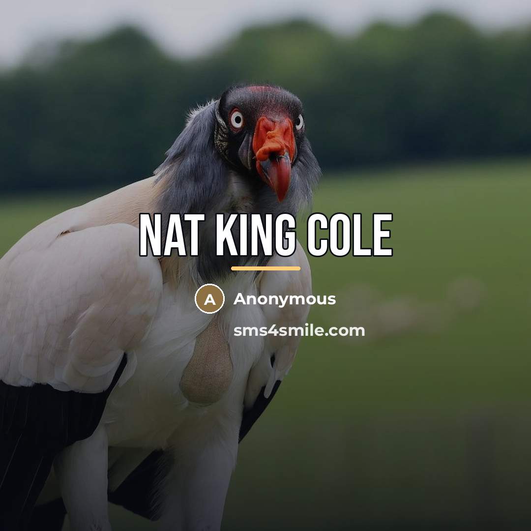 “Nat King Cole…” quote by Anonymous