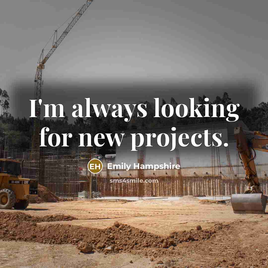 “I'm always looking for new projects.…” quote by Emily Hampshire