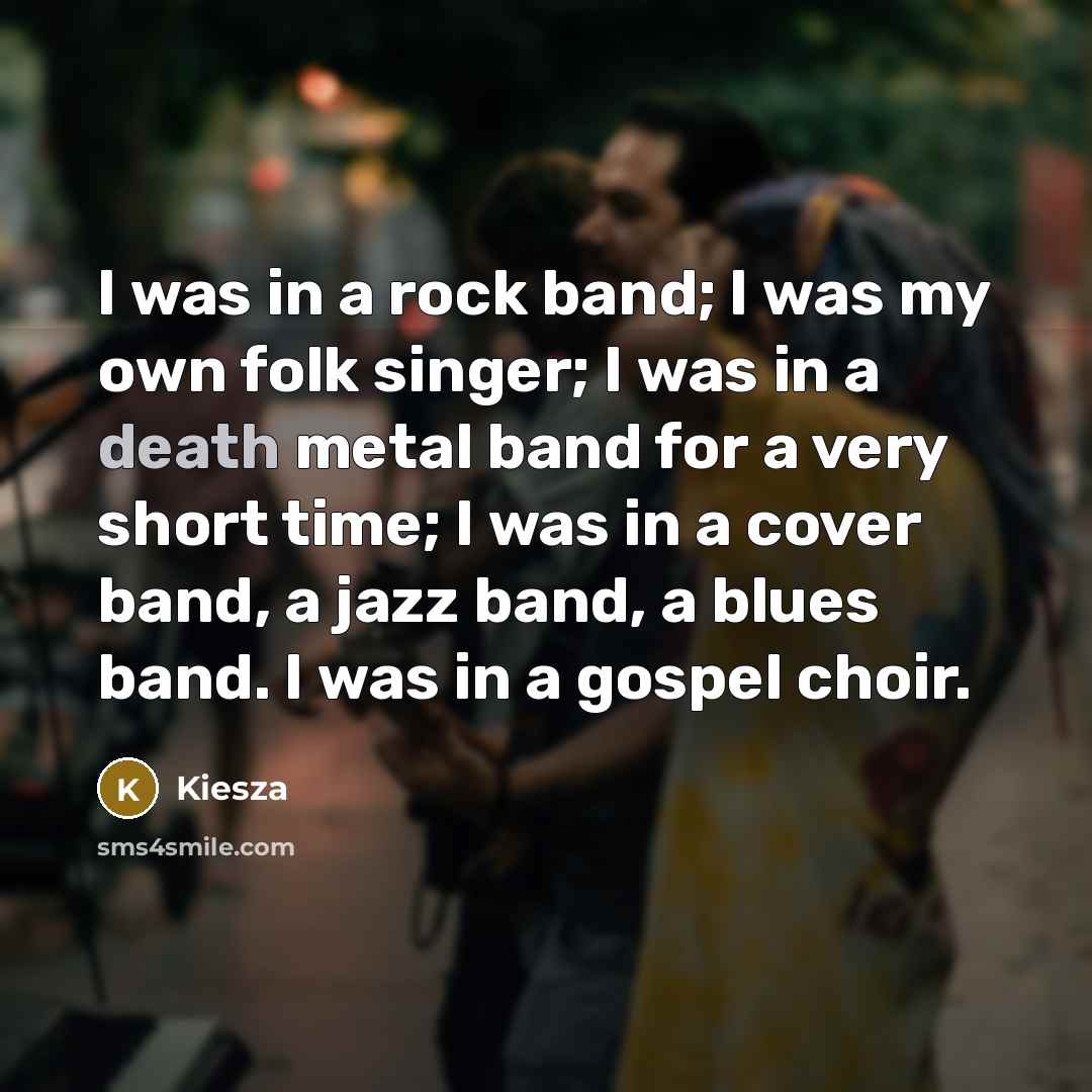 “I was in a rock band; I was my own…” quote by Kiesza