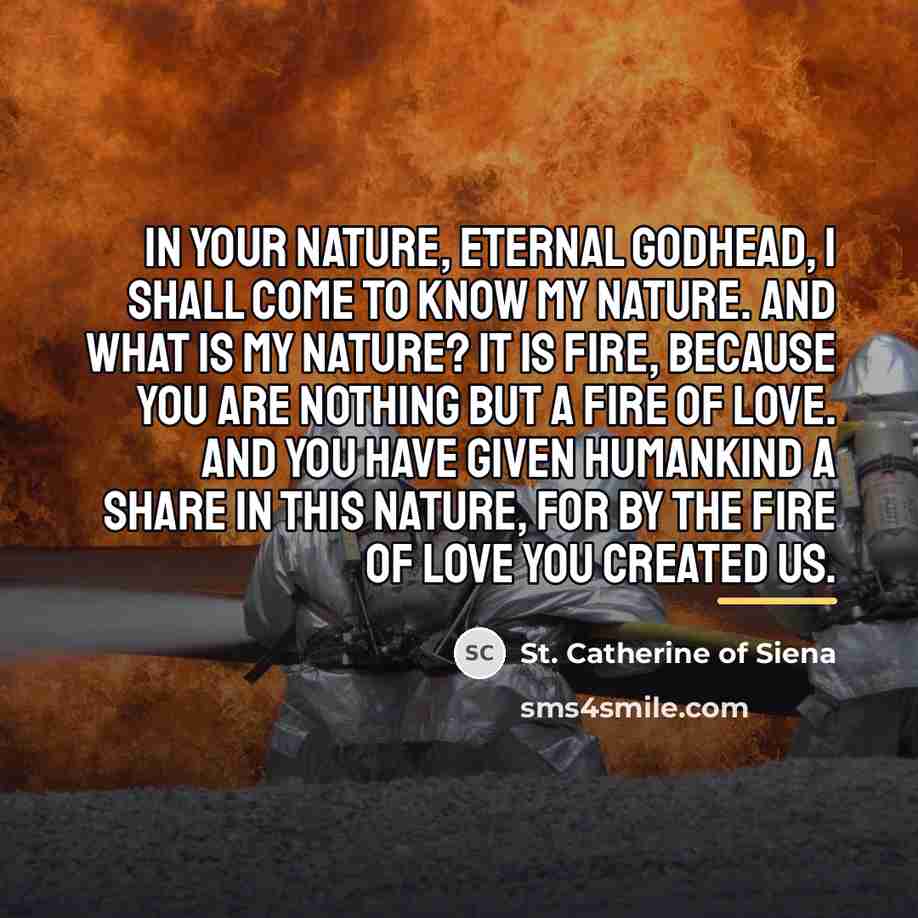 “In your nature, eternal Godhead, I shall come to know…” quote by St. Catherine of Siena
