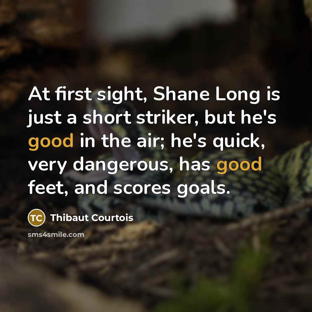 “At first sight, Shane Long is just a short striker,…” quote by Thibaut Courtois