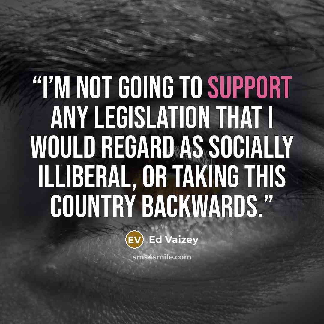 “I’m not going to support any legislation that I would regard as socially illiberal, or taking this country backwards.” quote by Ed Vaizey