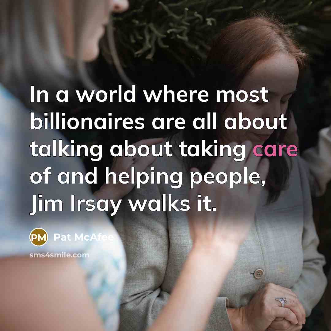 “In a world where most billionaires are all about talking…” quote by Pat McAfee