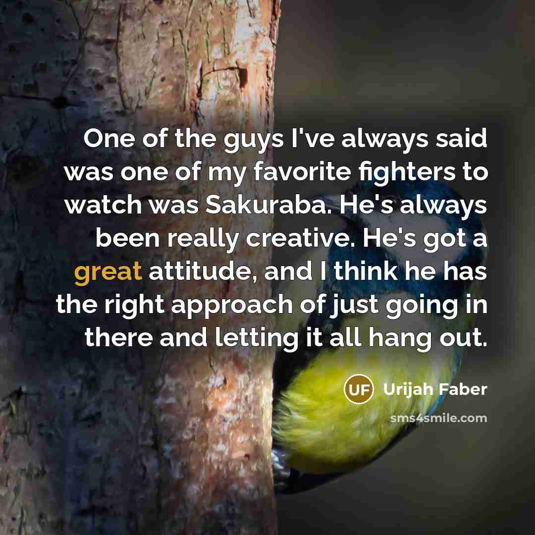 “One of the guys I've always said was one of…” quote by Urijah Faber