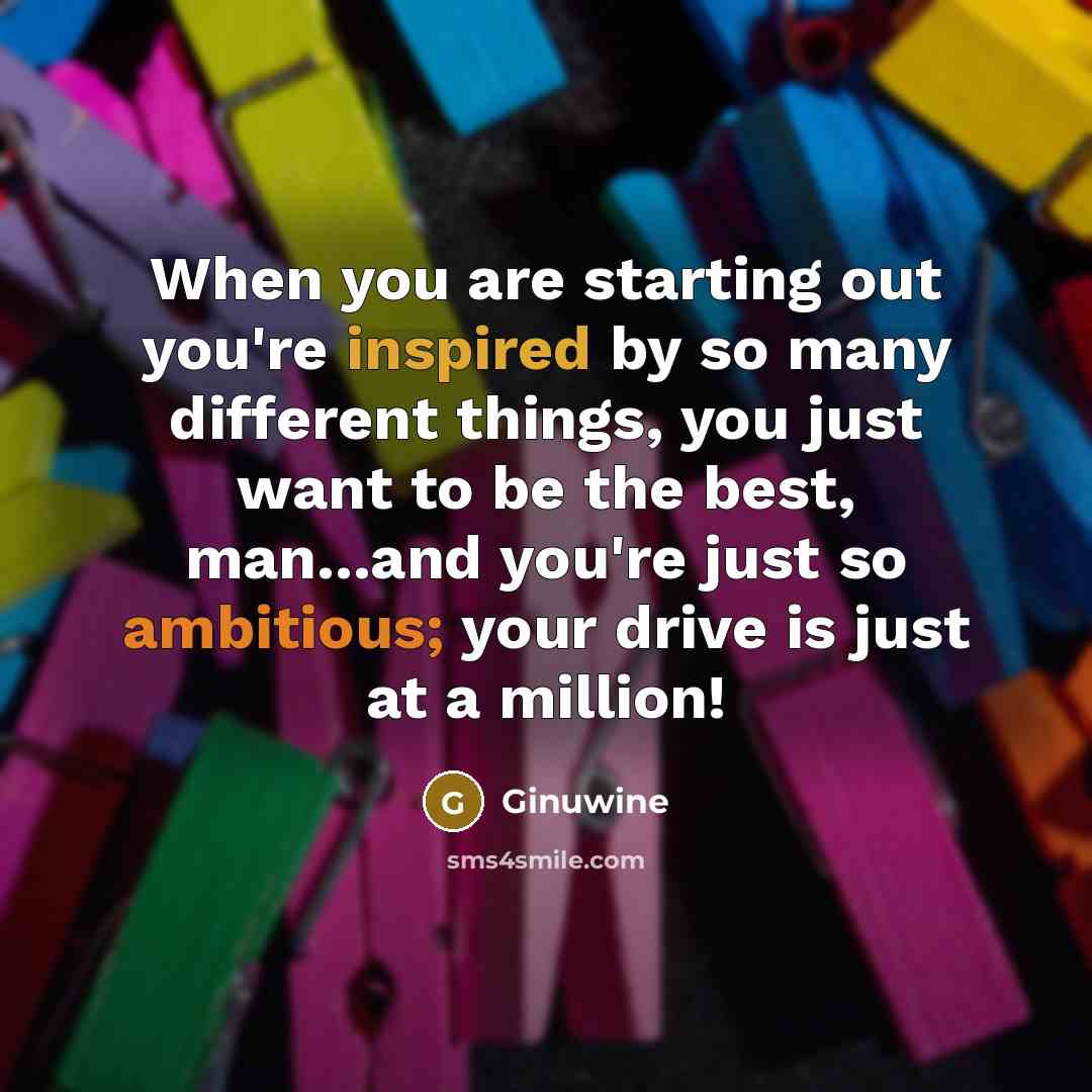 “When you are starting out you're inspired by so many…” quote by Ginuwine