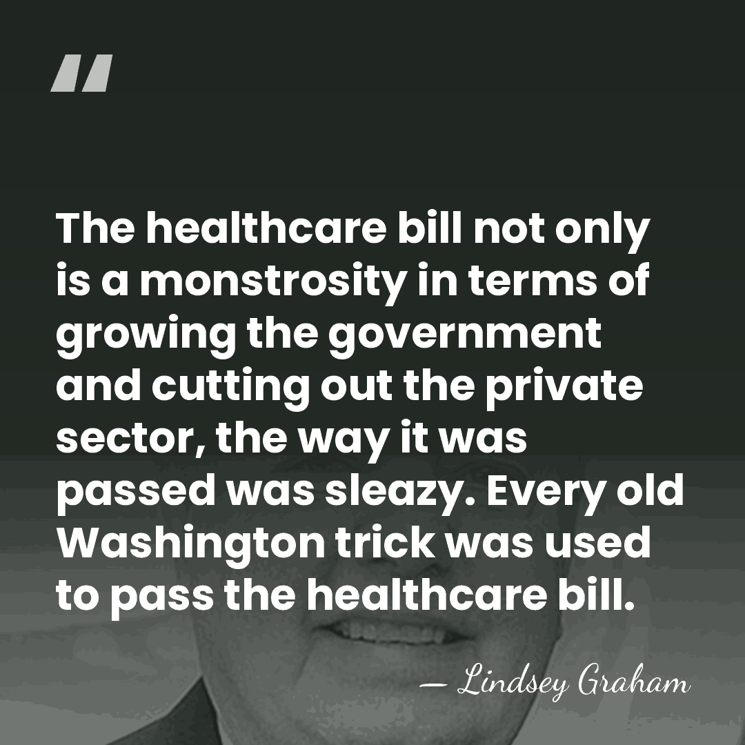 The healthcare bill not only is a monstrosity in terms of growing&hellip; - Lindsey Graham
