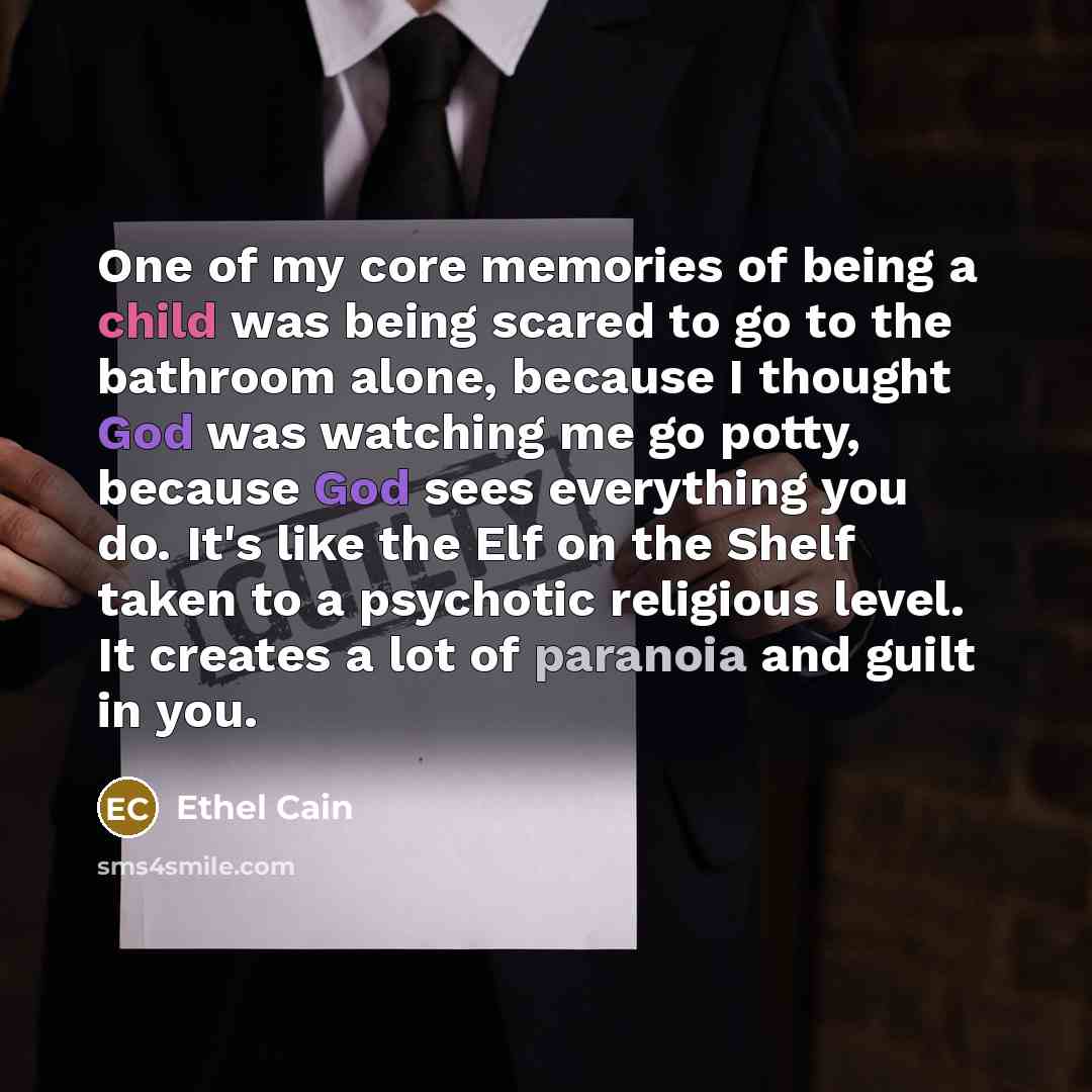 “One of my core memories of being a child was…” quote by Ethel Cain