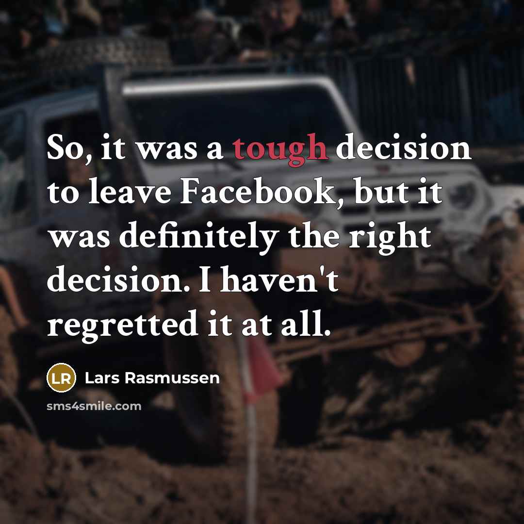 “So, it was a tough decision to leave Facebook, but…” quote by Lars Rasmussen