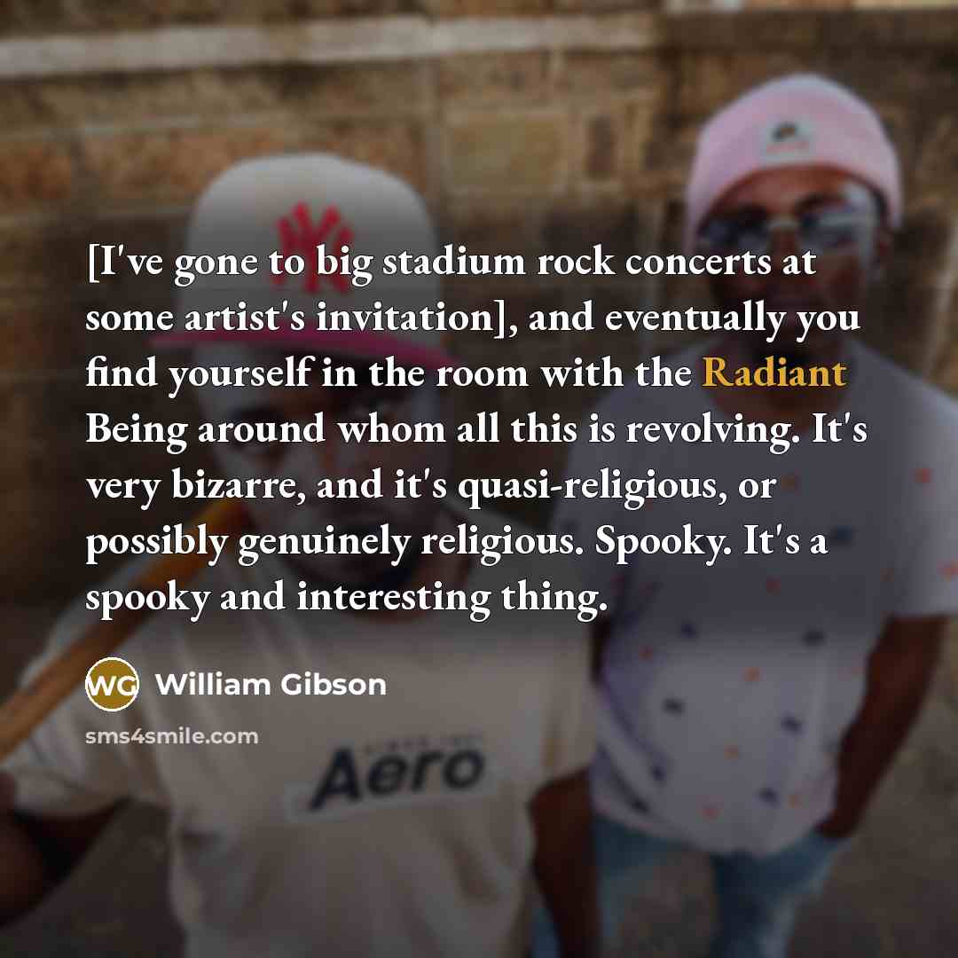 “[I've gone to big stadium rock concerts at some artist's…” quote by William Gibson
