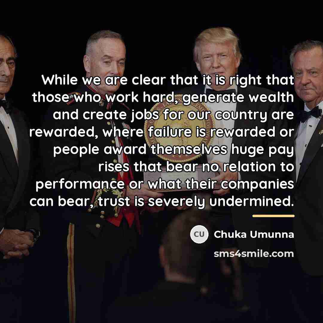 “While we are clear that it is right that those…” quote by Chuka Umunna