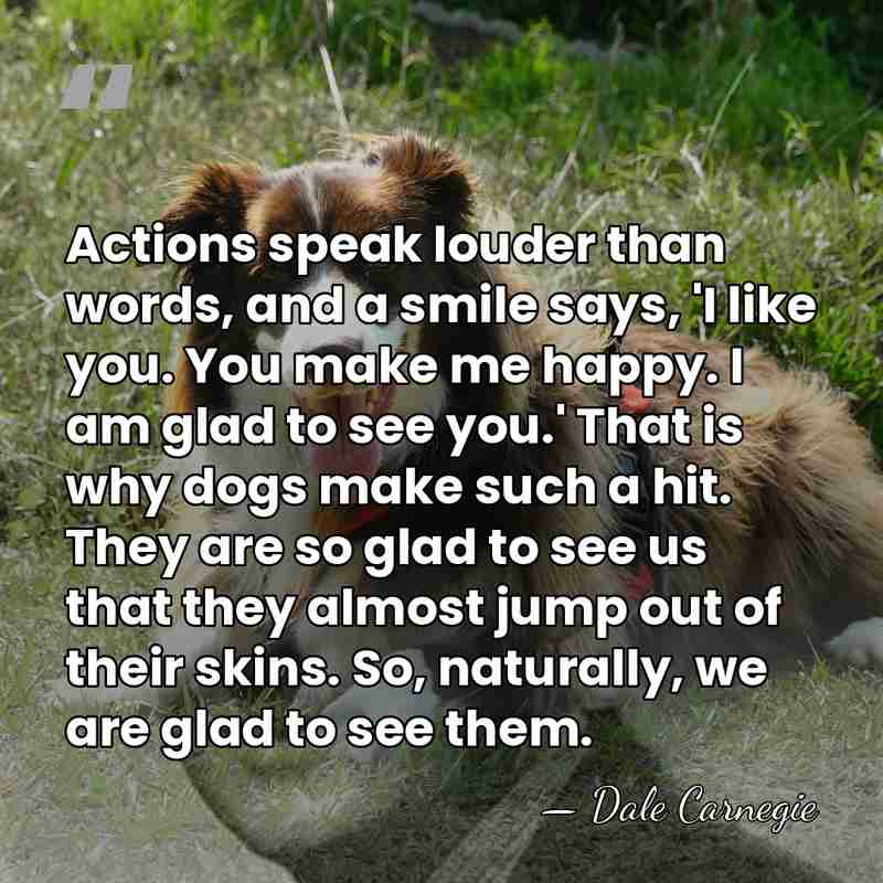 Actions speak louder than words, and a smile says, 'I like you.&hellip; - Dale Carnegie