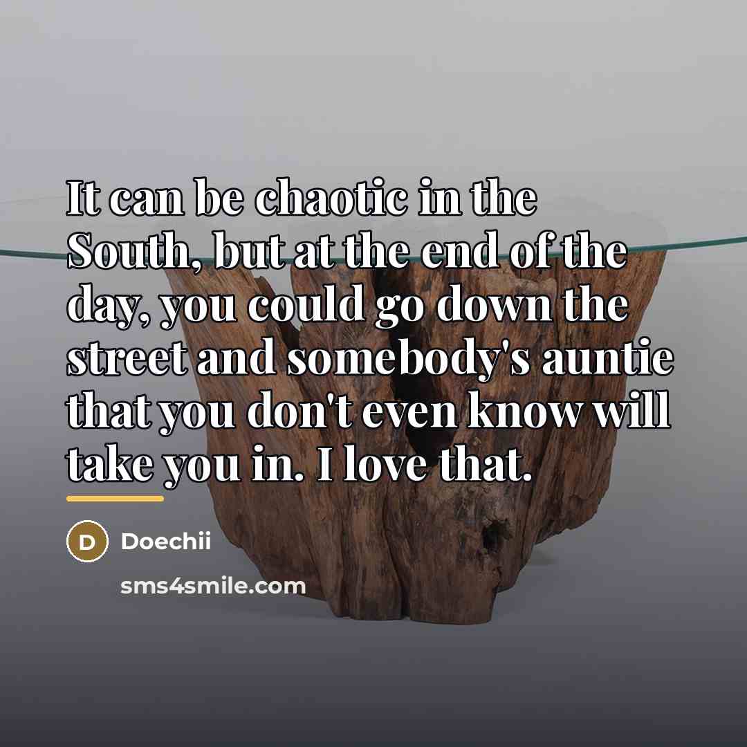 “It can be chaotic in the South, but at the…” quote by Doechii