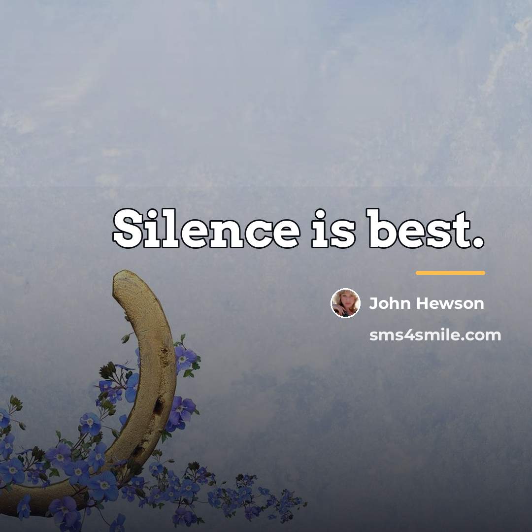 “Silence is best.…” quote by John Hewson