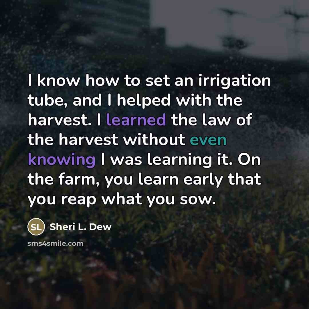 “I know how to set an irrigation tube, and I…” quote by Sheri L. Dew