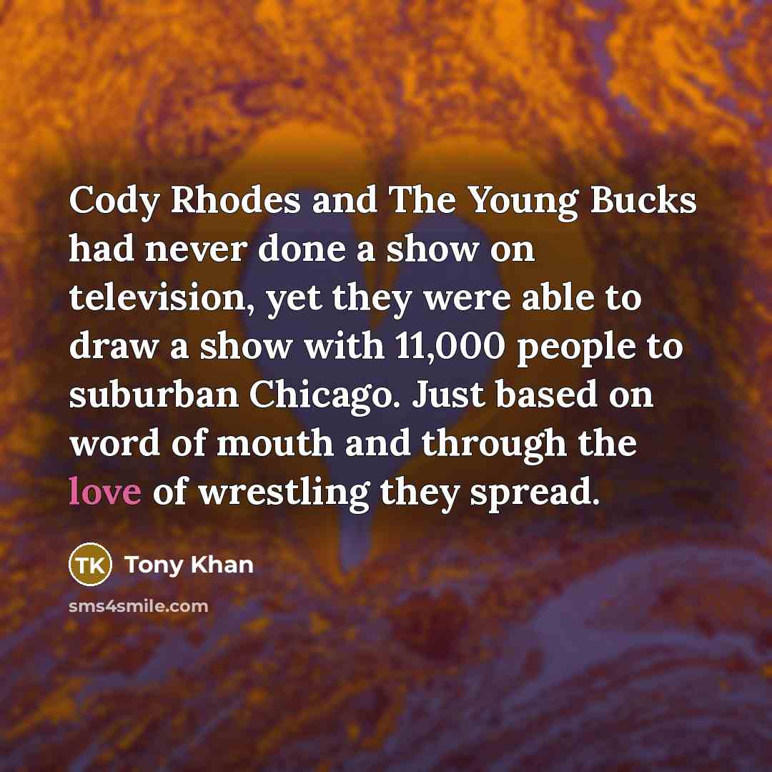 “Cody Rhodes and The Young Bucks had never done a…” quote by Tony Khan