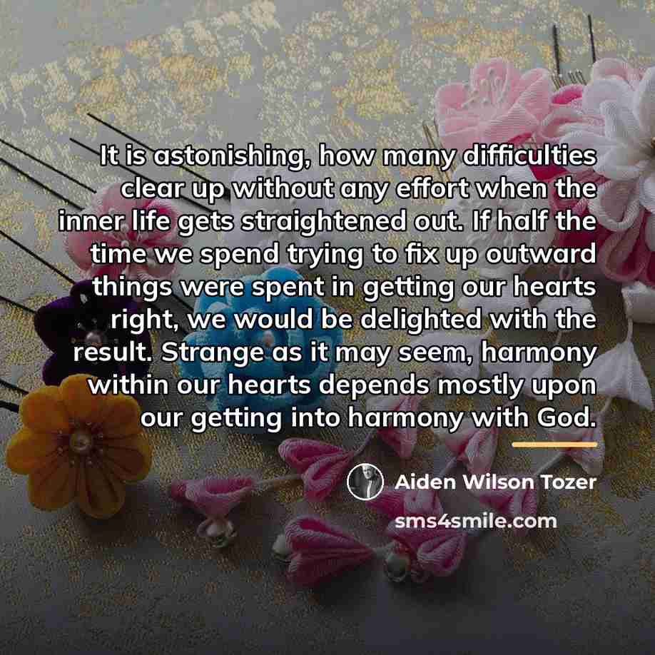 “It is astonishing, how many difficulties clear up without any…” quote by Aiden Wilson Tozer