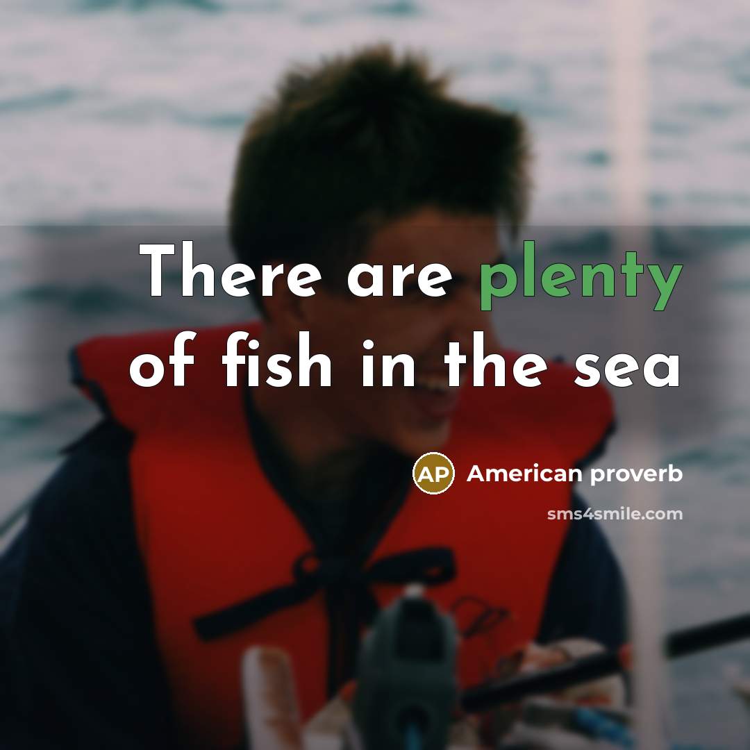 “There are plenty of fish in the sea” quote by American Proverb