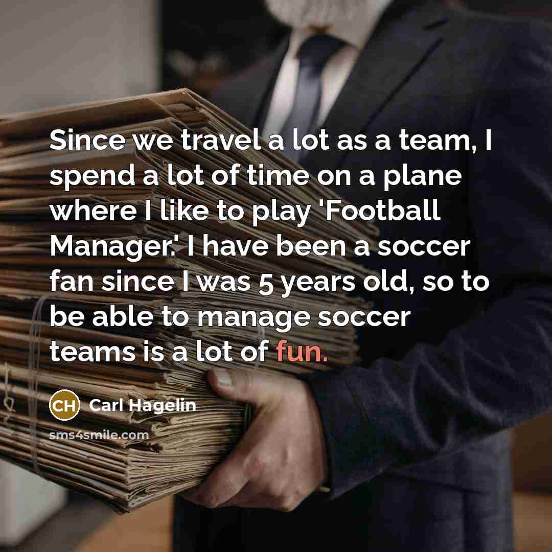 “Since we travel a lot as a team, I spend…” quote by Carl Hagelin