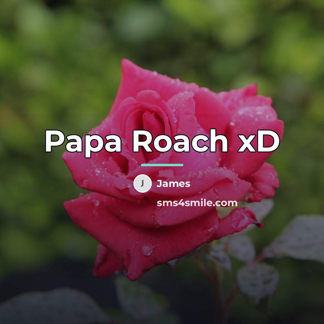 “Papa Roach xD…” quote by James