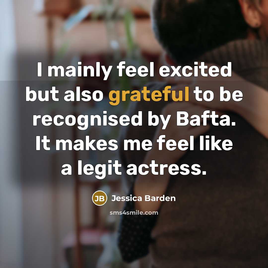 “I mainly feel excited but also grateful to be recognised…” quote by Jessica Barden