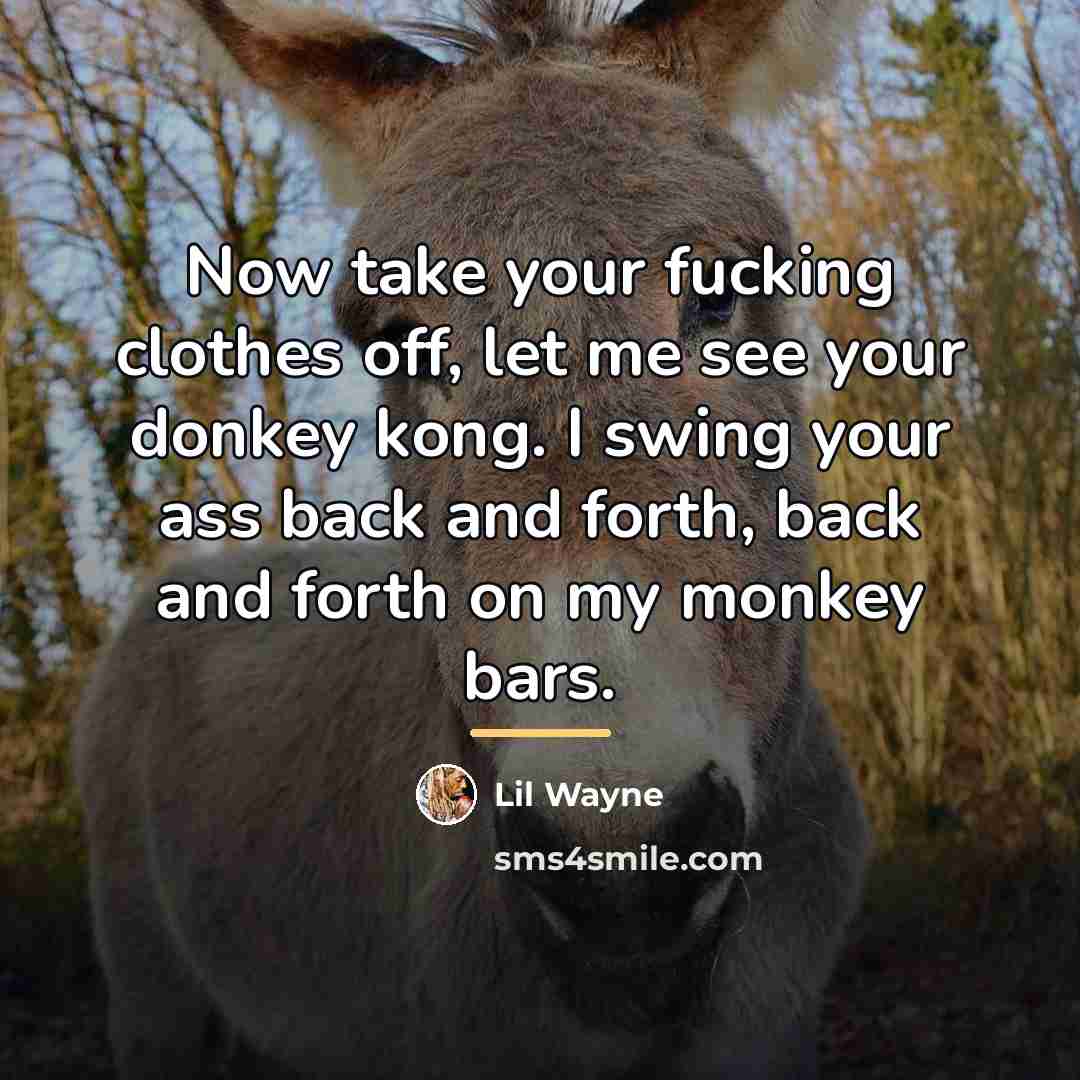 “Now take your fucking clothes off, let me see your…” quote by Lil Wayne