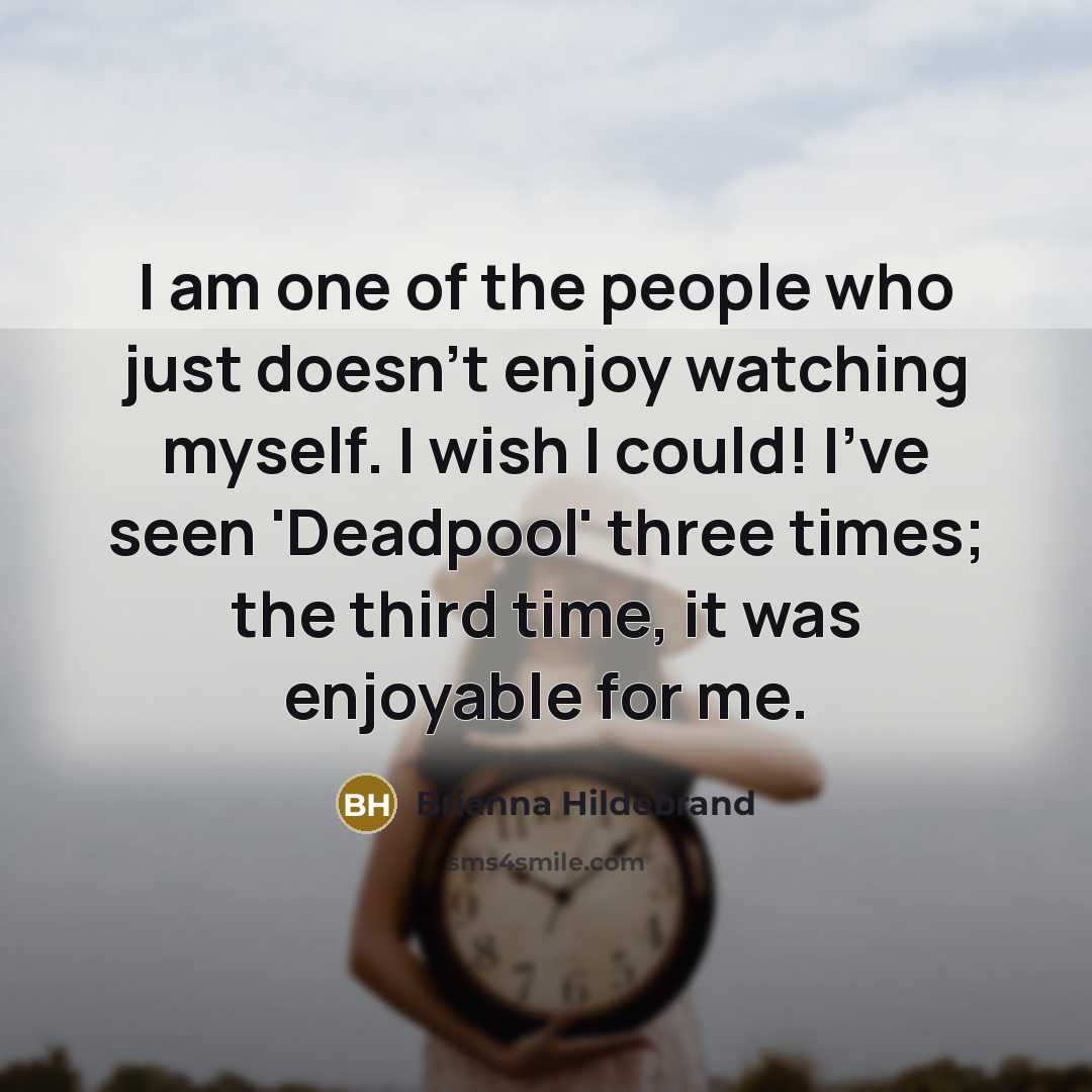 “I am one of the people who just doesn't enjoy…” quote by Brianna Hildebrand