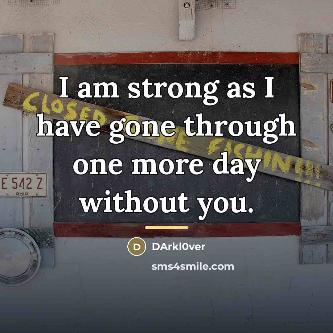“I am strong as I have gone through one more…” quote by DArkl0ver
