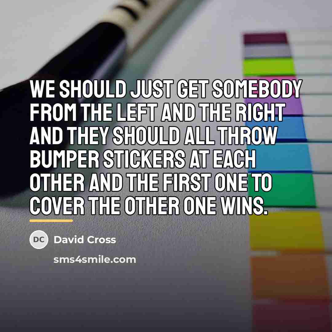 “We should just get somebody from the left and the…” quote by David Cross