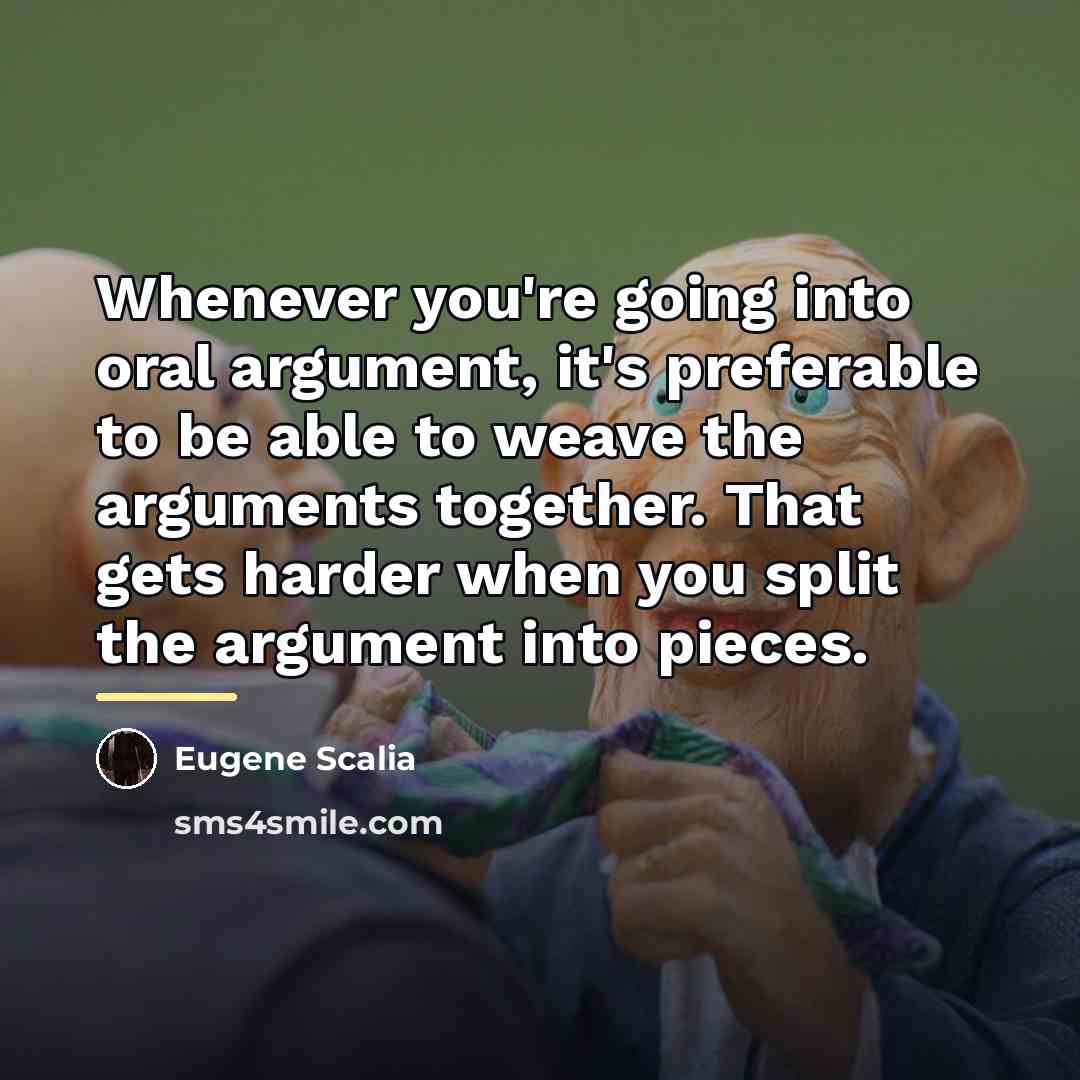 “Whenever you're going into oral argument, it's preferable to be…” quote by Eugene Scalia