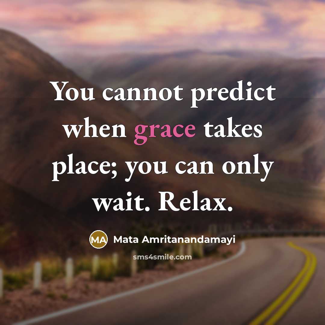 “You cannot predict when grace takes place; you can only…” quote by Mata Amritanandamayi
