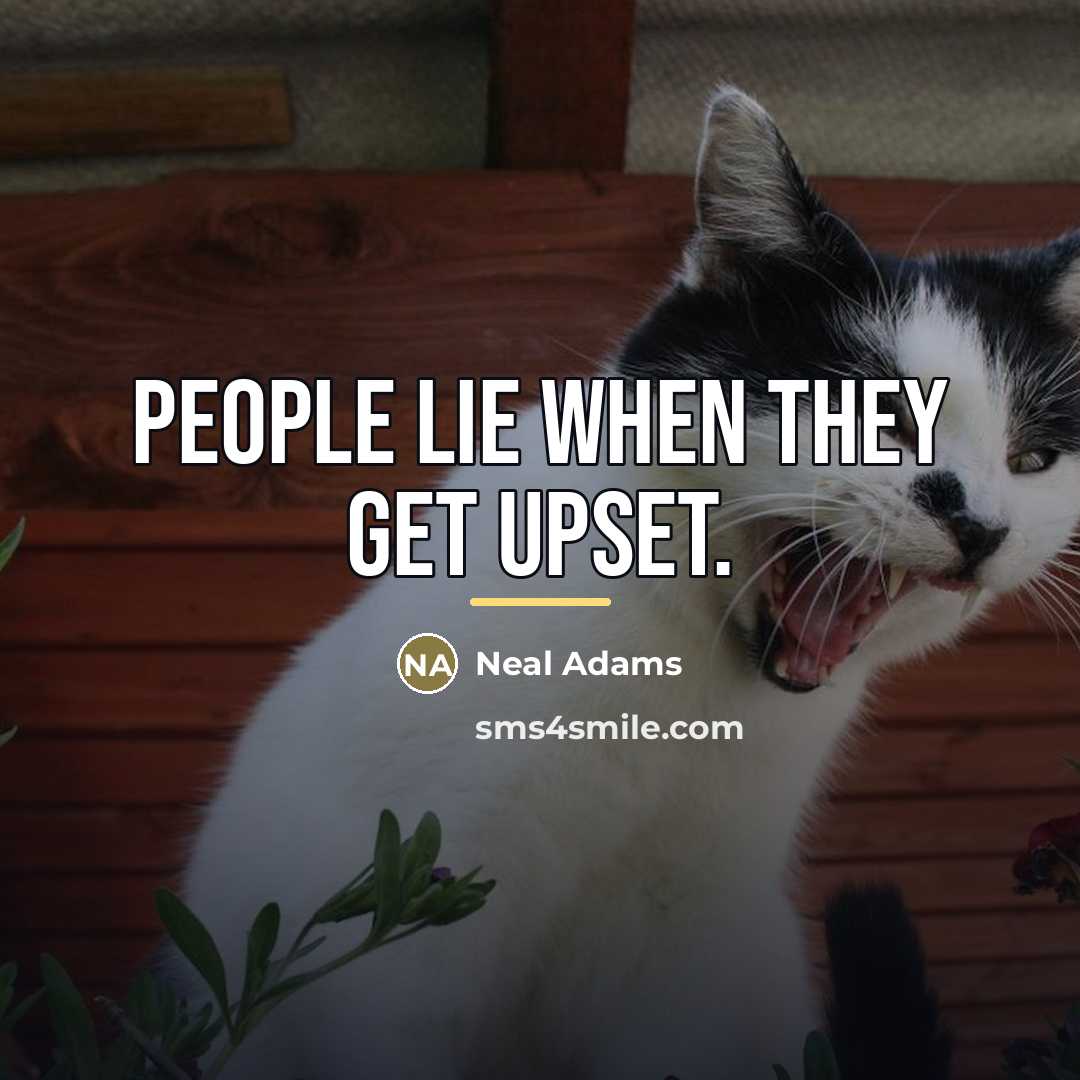 “People lie when they get upset.…” quote by Neal Adams