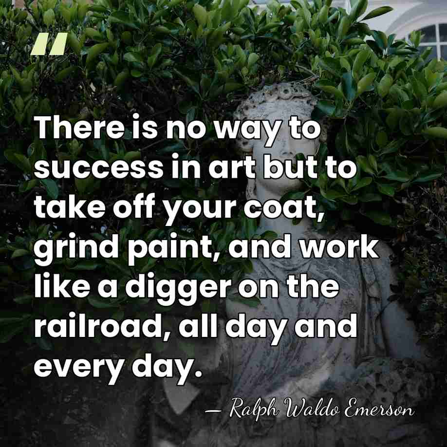 There is no way to success in art but to take off&hellip; - Ralph Waldo Emerson