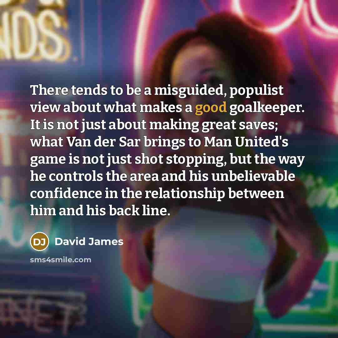 “There tends to be a misguided, populist view about what…” quote by David James