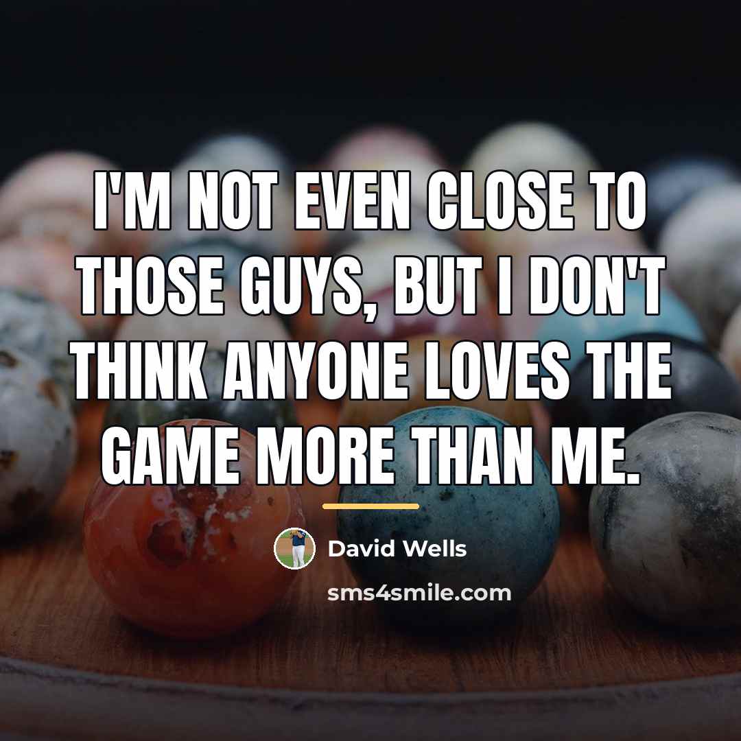 “I'm not even close to those guys, but I don't…” quote by David Wells