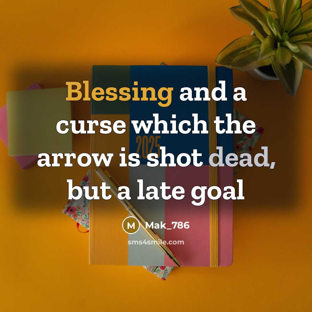 “Blessing and a curse which the arrow is shot dead,…” quote by Mak_786