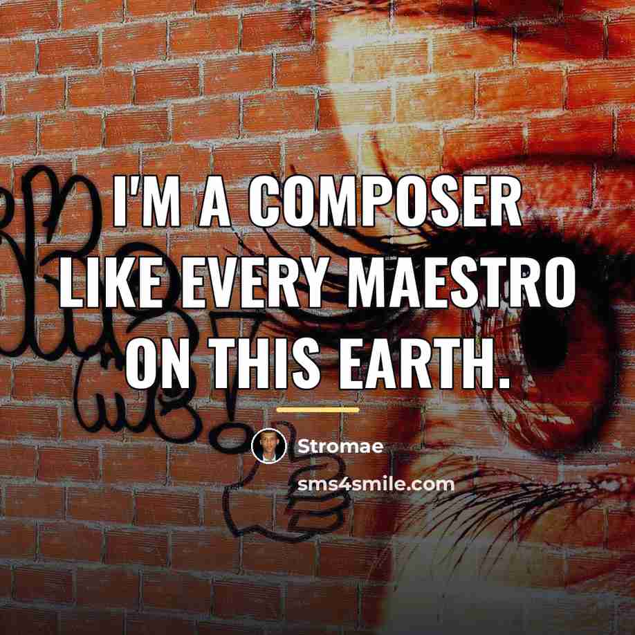 “I'm a composer like every maestro on this earth.…” quote by Stromae