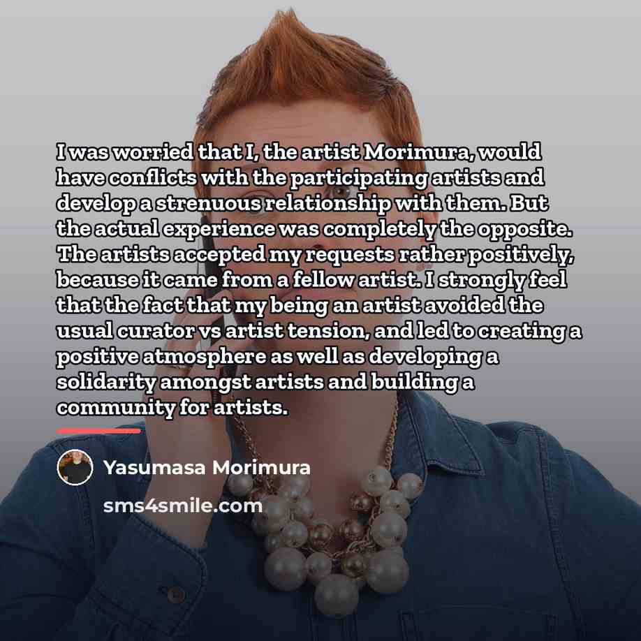 “I was worried that I, the artist Morimura, would have…” quote by Yasumasa Morimura