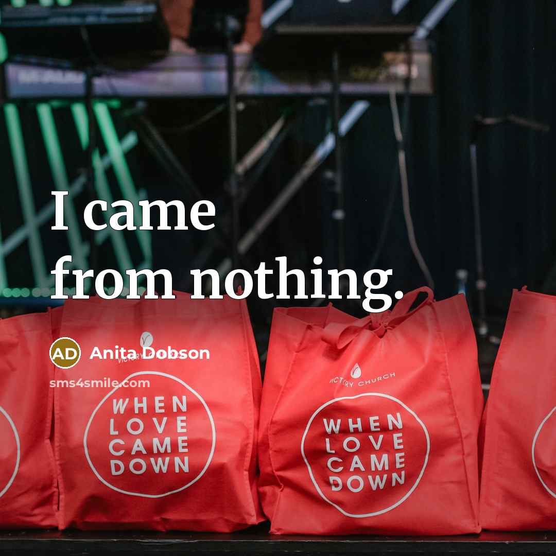 “I came from nothing.…” quote by Anita Dobson