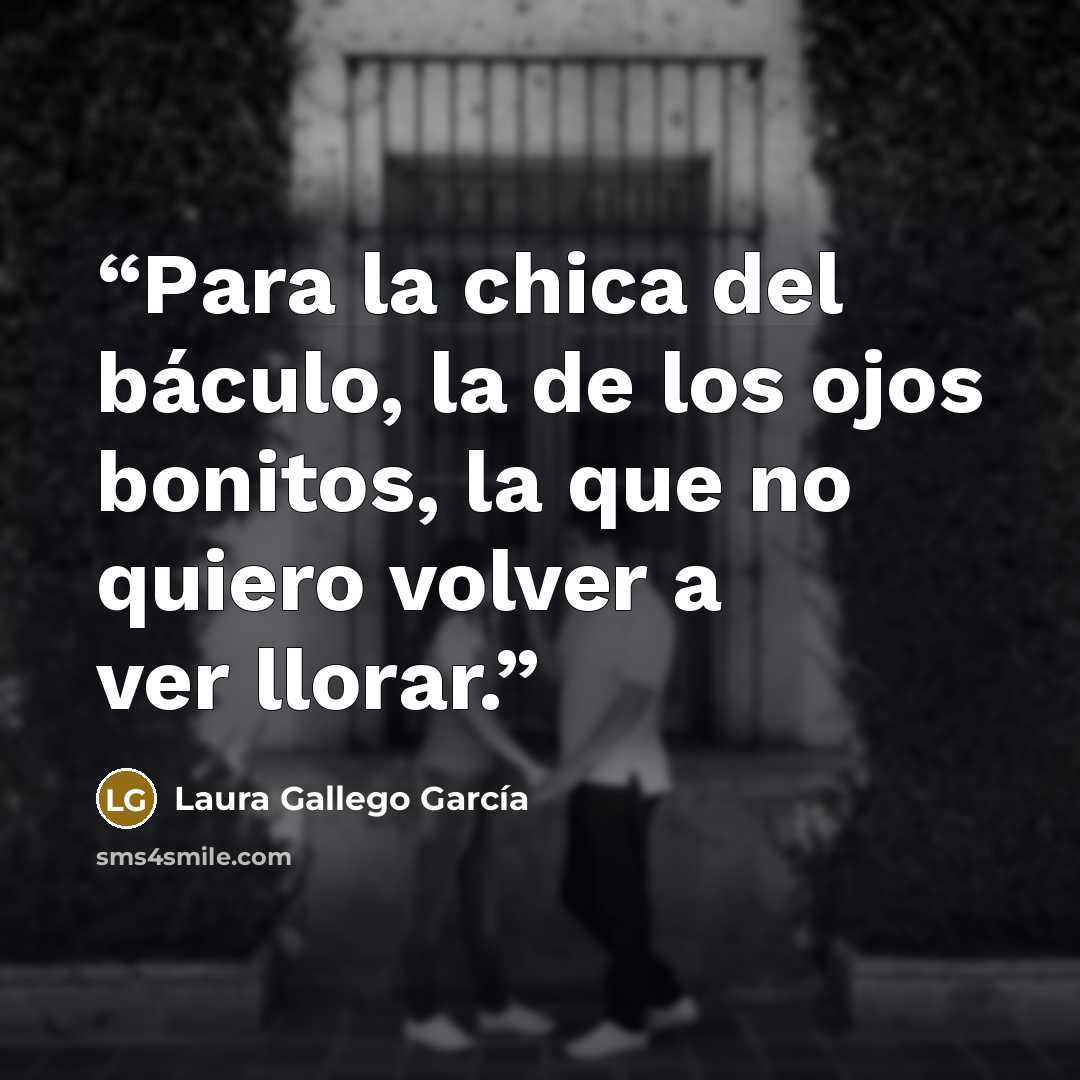 “Para la chica del báculo, la de los ojos bonitos, la que no quiero volver a ver llorar.” quote by Laura Gallego García