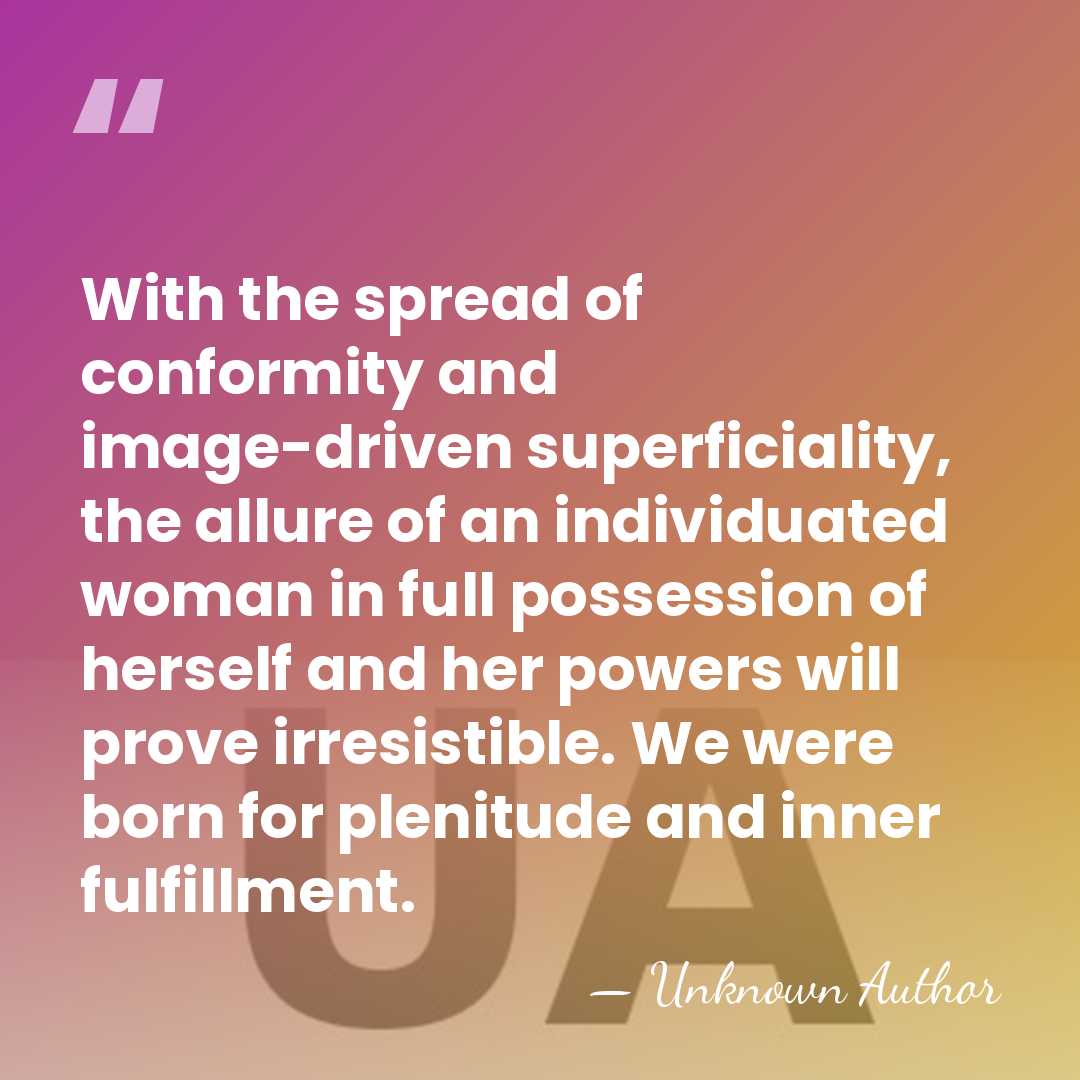 With the spread of conformity and image-driven superficiality, the allure of an&hellip; - Unknown Author