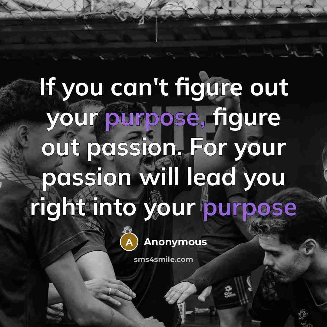 “If you can't figure out your purpose, figure out passion.…” quote by Anonymous
