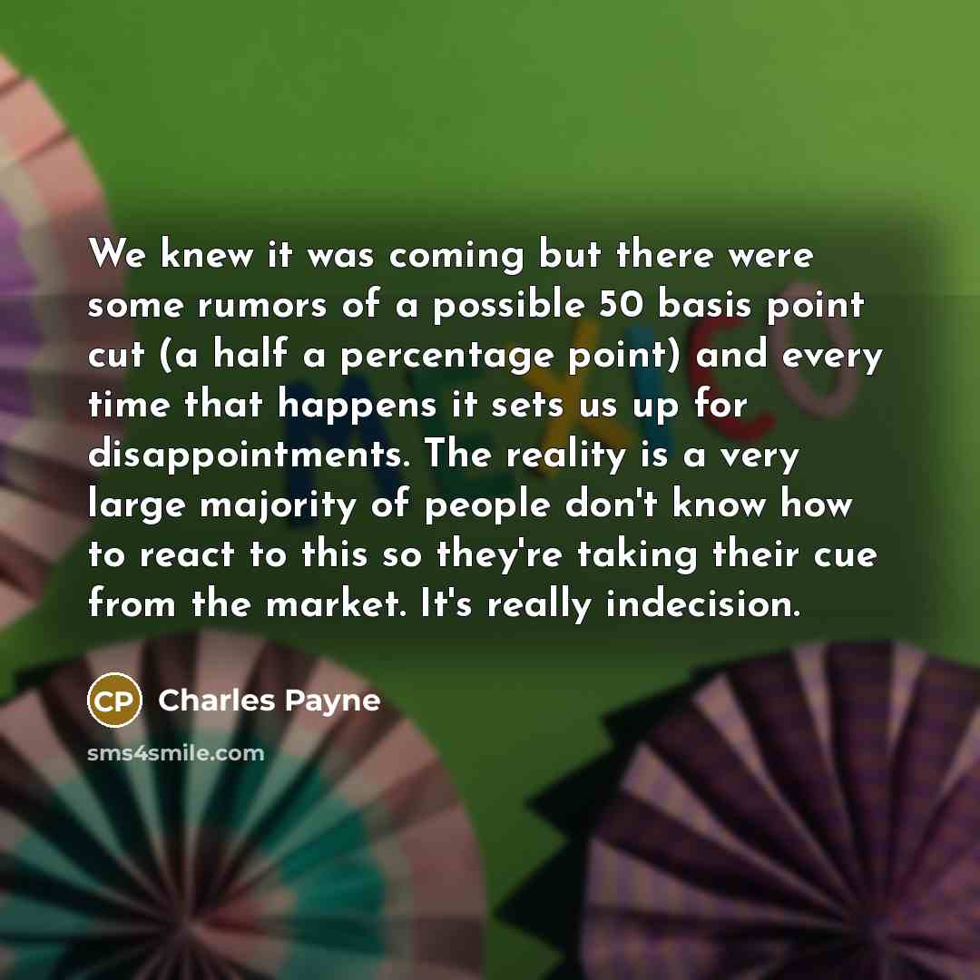 “We knew it was coming but there were some rumors…” quote by Charles Payne