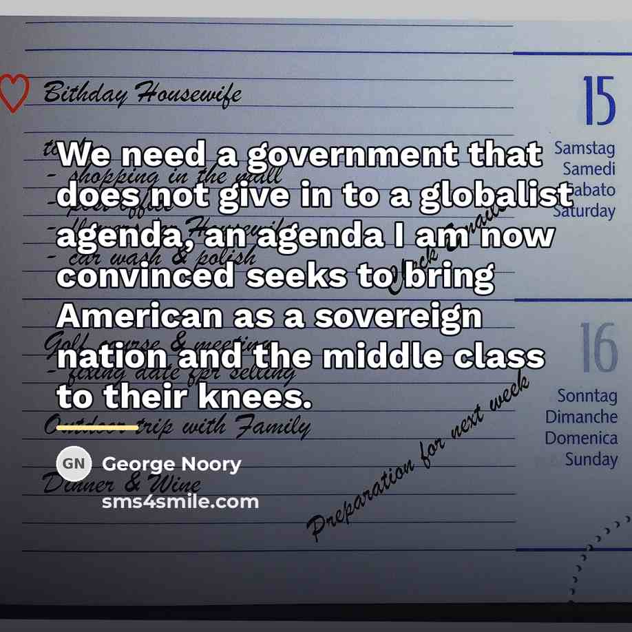 “We need a government that does not give in to…” quote by George Noory
