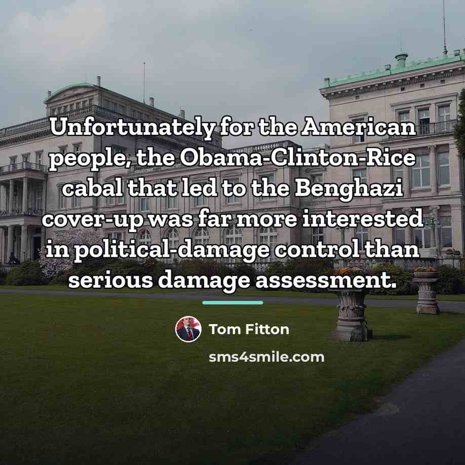“Unfortunately for the American people, the Obama-Clinton-Rice cabal that led…” quote by Tom Fitton