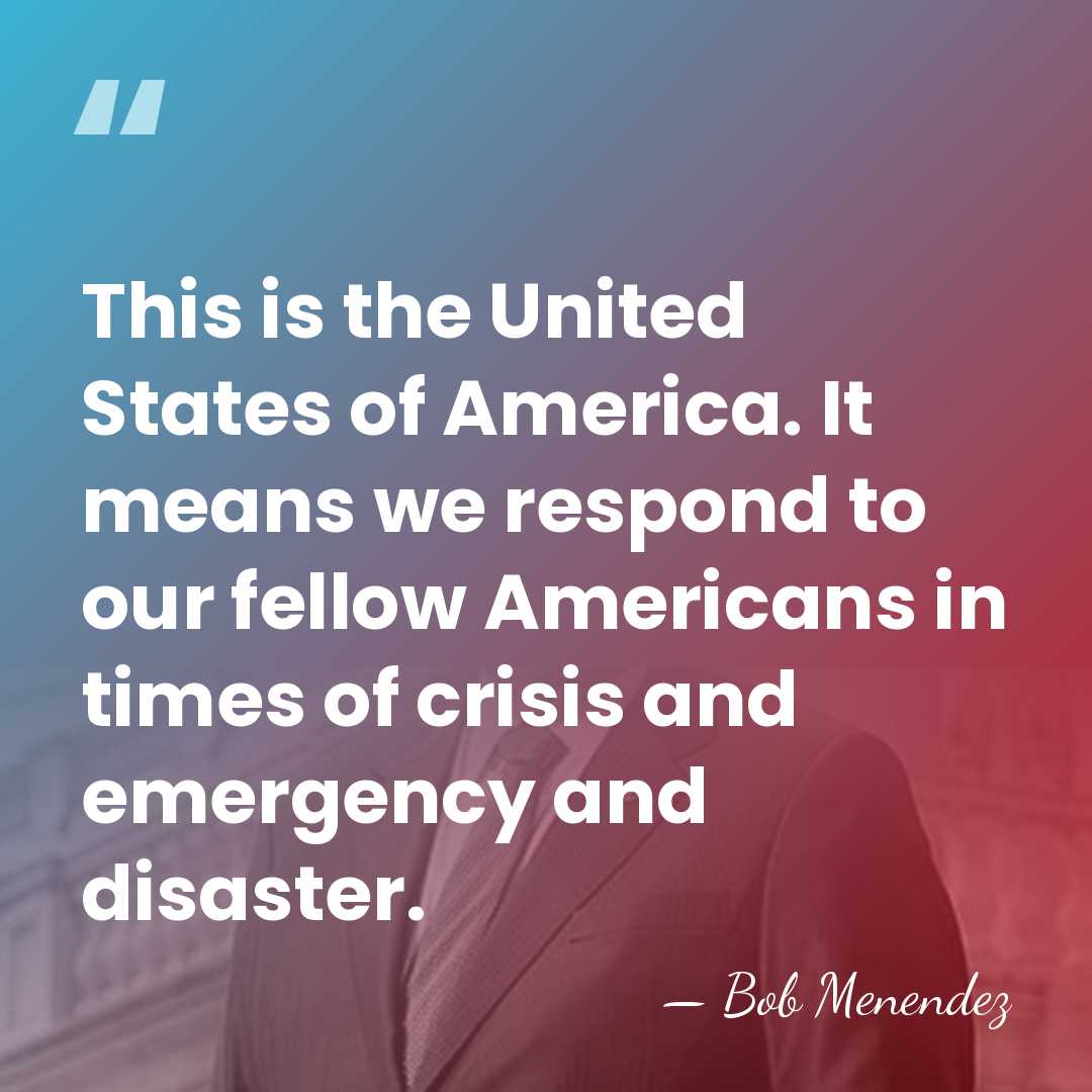 This is the United States of America. It means we respond to&hellip; - Bob Menendez