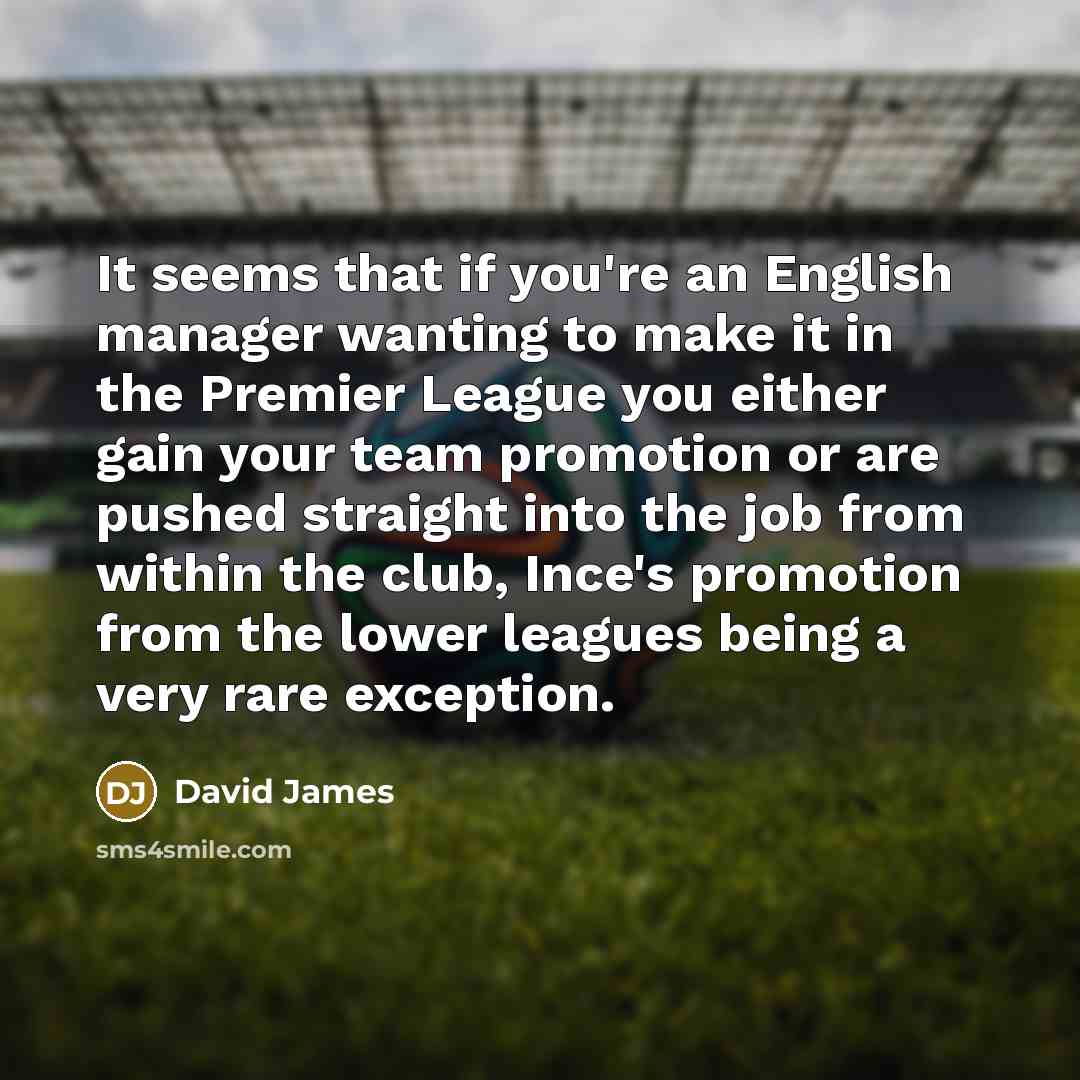 “It seems that if you're an English manager wanting to…” quote by David James
