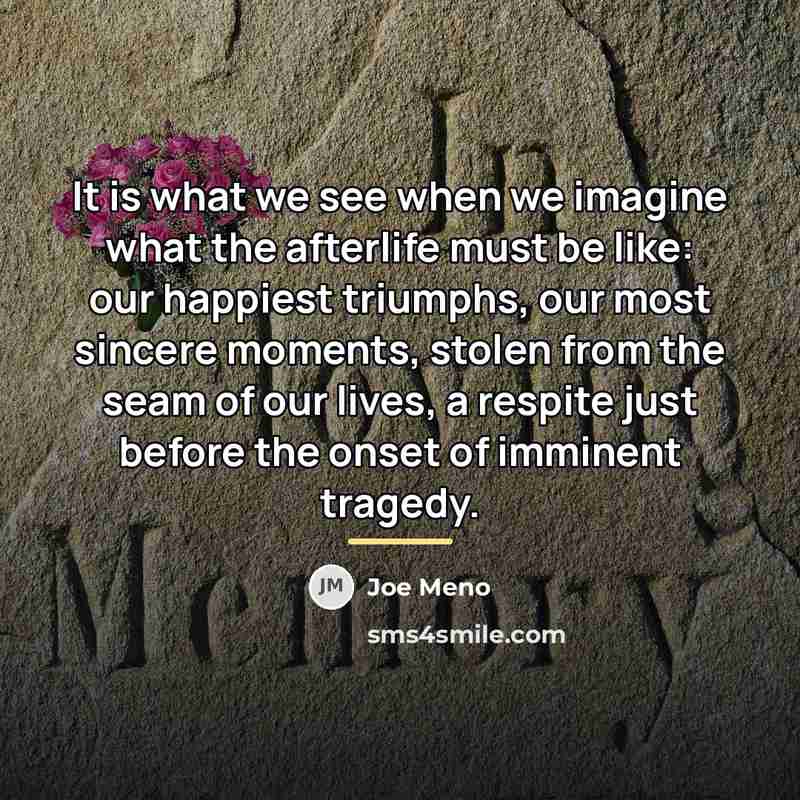 “It is what we see when we imagine what the…” quote by Joe Meno